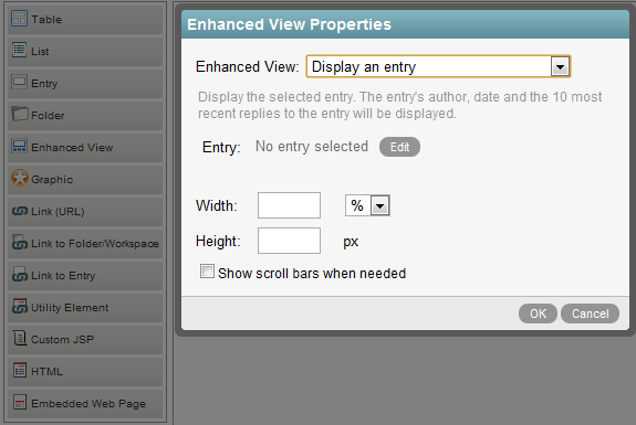 Configuring Enhanced View Properties