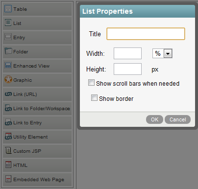 Configuring List Properties