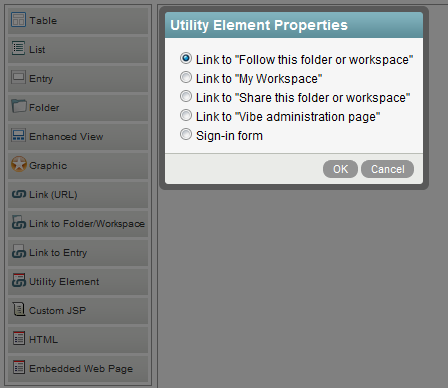 Configuring Utility Element Properties