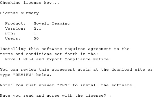 Text-based Teaming Installation program