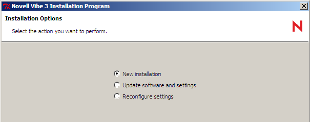 Windows Teaming Installation program Welcome page