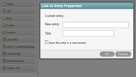 Configuring Entry Link Properties