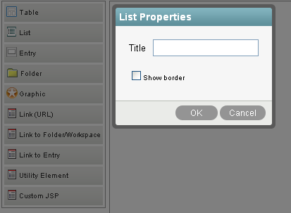 Configuring List Properties