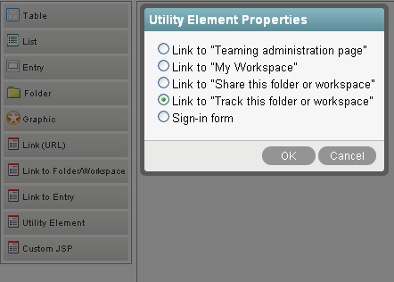 Configuring Utility Element Properties