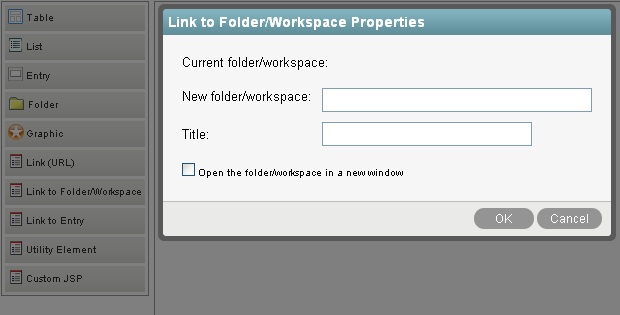 Configuring Workspace Link Properties