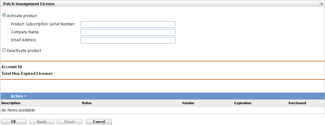 Patch Management License Page