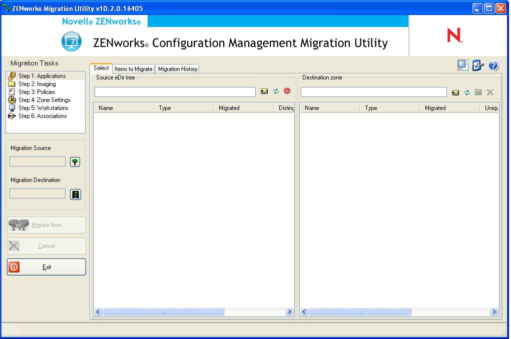 ZENworks Migration Utility