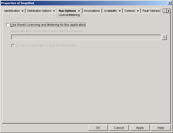 License/Metering page