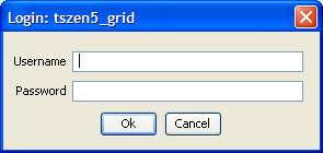 Grid Login Dialog Box