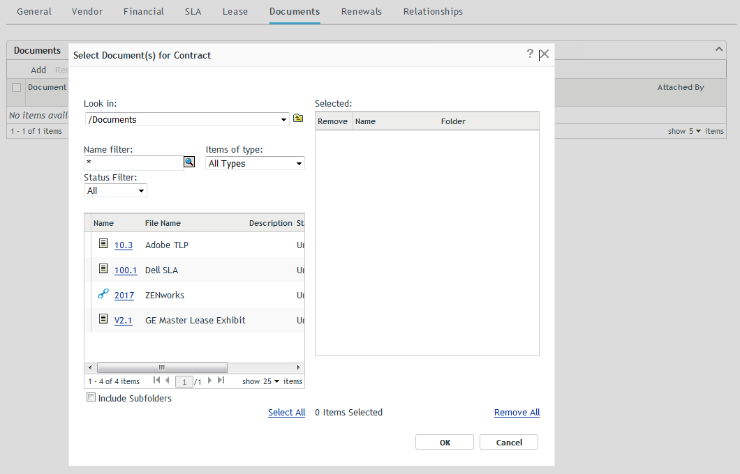 Adding Documents to Contracts