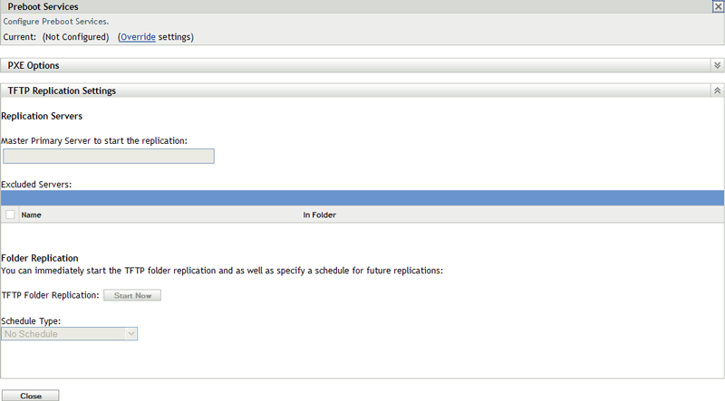 TFTP Replication Settings at the Folder Level