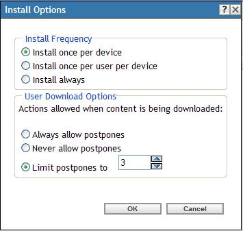 Install Options Dialog Box