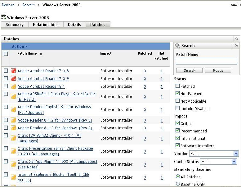 Vulnerabilities applicable to Windows Server 2003