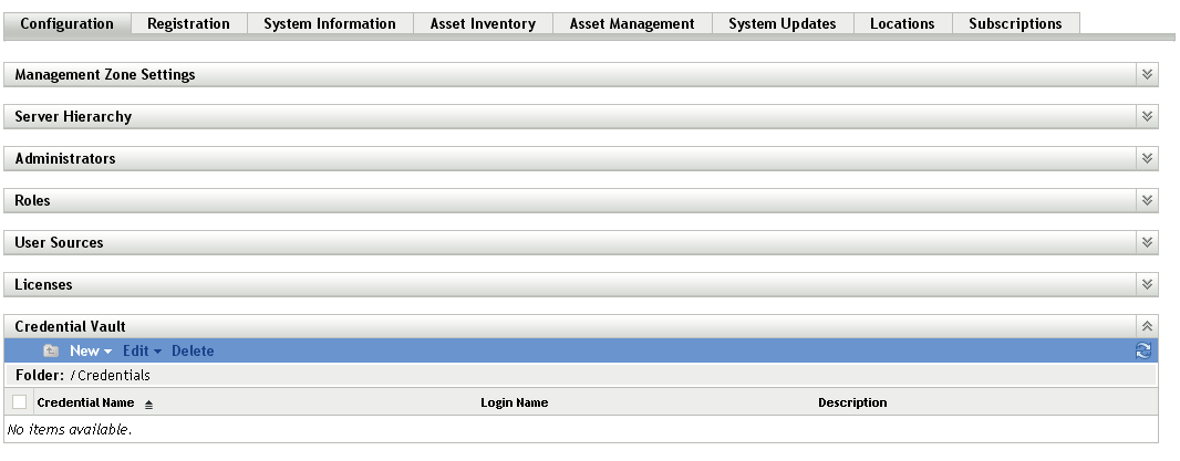 Configuration Page