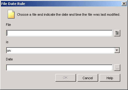 File Date Rule dialog box