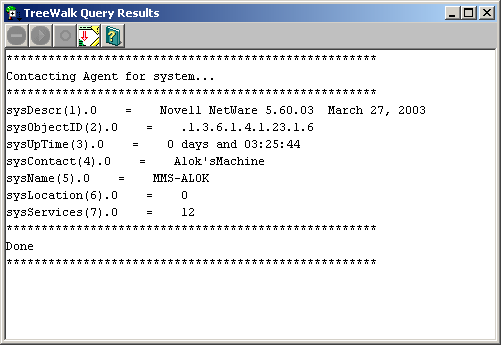 TreeWalk Query results