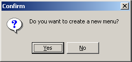 Menu Editor launch dialog box