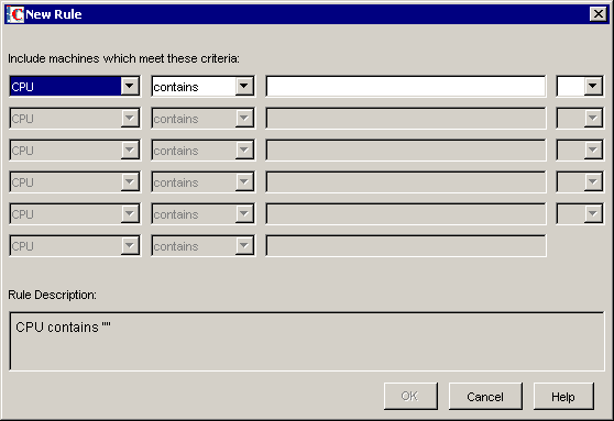 New Rule dialog box.