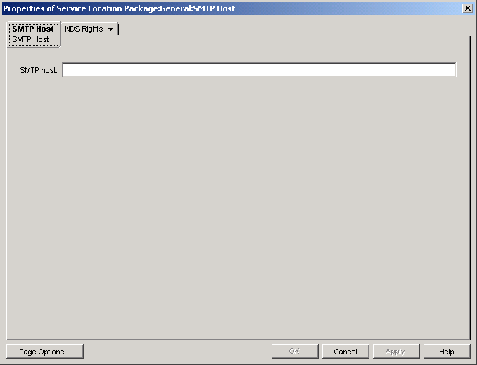 The SMTP Host policy's SMTP Host page.