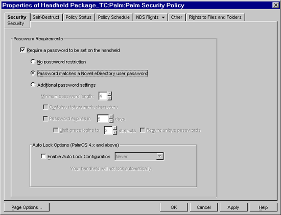 Palm Security page