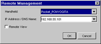 Remote Management dialog box