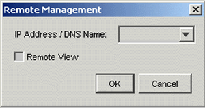 Remote Management dialog box