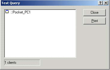 Test Query dialog box