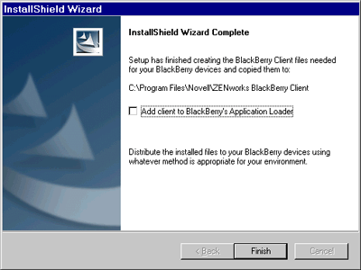 InstallShield Wizard Complete page