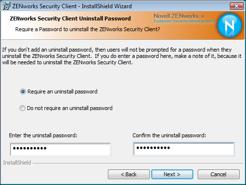 eset endpoint security uninstall password