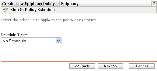 Policy Schedule page