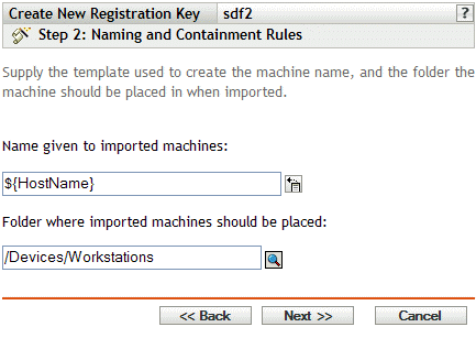 Naming and Containment Rules page