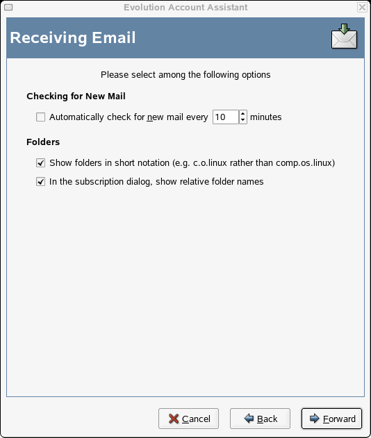 Opciones de recepcin de Noticias USENET