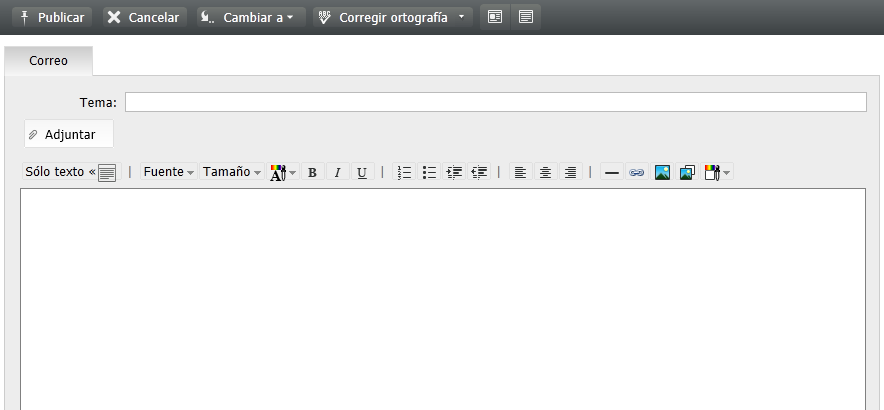 Envío de un elemento a una carpeta compartida