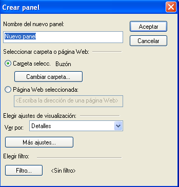 Nuevo panel