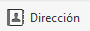 Icono de dirección de la barra de herramientas