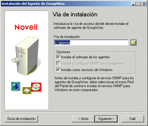 pgina Va de instalacin