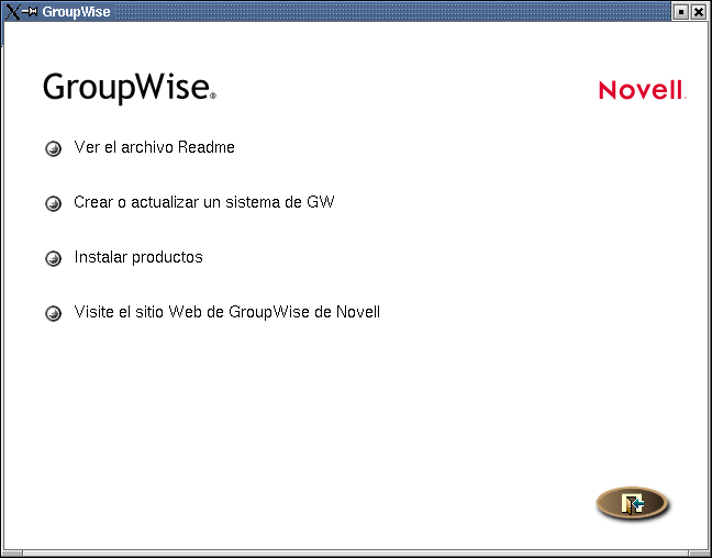 Asesor de instalacin de GroupWise en Linux