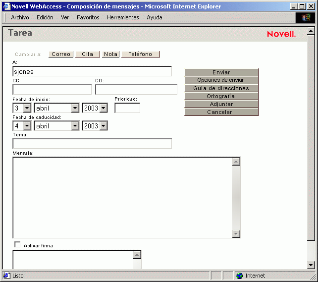 Vista Tarea