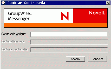 Recuadro de dilogo Cambiar contrasea