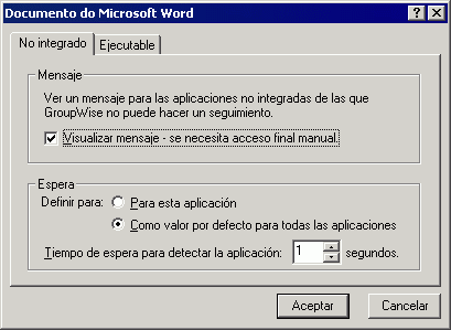 Recuadro de dilogo Documento con la pestaa No integrado abierta