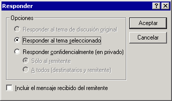 Recuadro de dilogo Responder