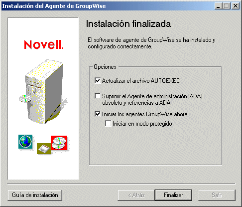 Página Instalación finalizada