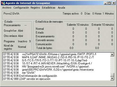 Consola del Agente de Internet