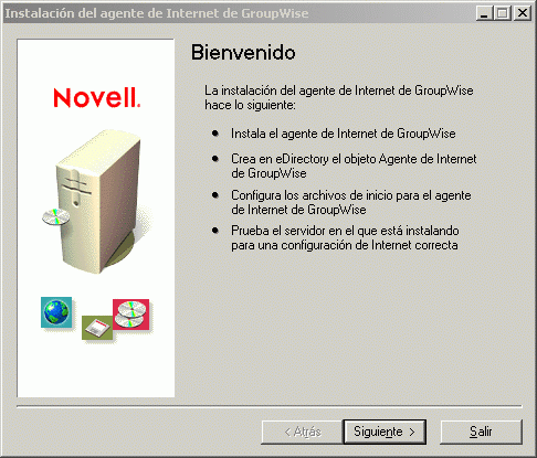 Programa de instalación del Agente de Internet