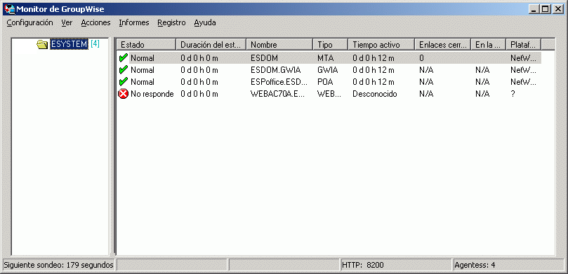 Consola del Agente de Monitor