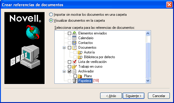 Recuadro de diálogo Crear referencias de documentos