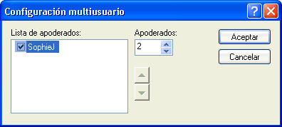 Recuadro de diálogo Configuración multiusuario