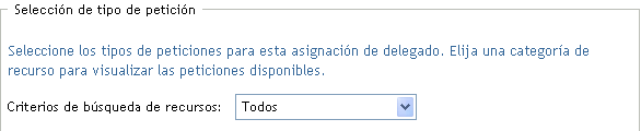 Criterios de búsqueda de recursos definidos como Todos 