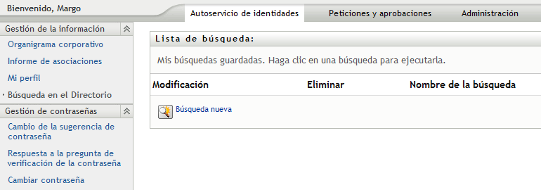 Página Búsqueda en el directorio