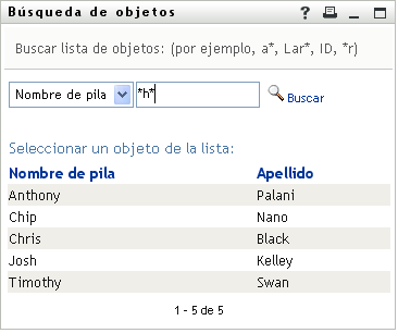 La página de búsqueda muestra los resultados de la búsqueda